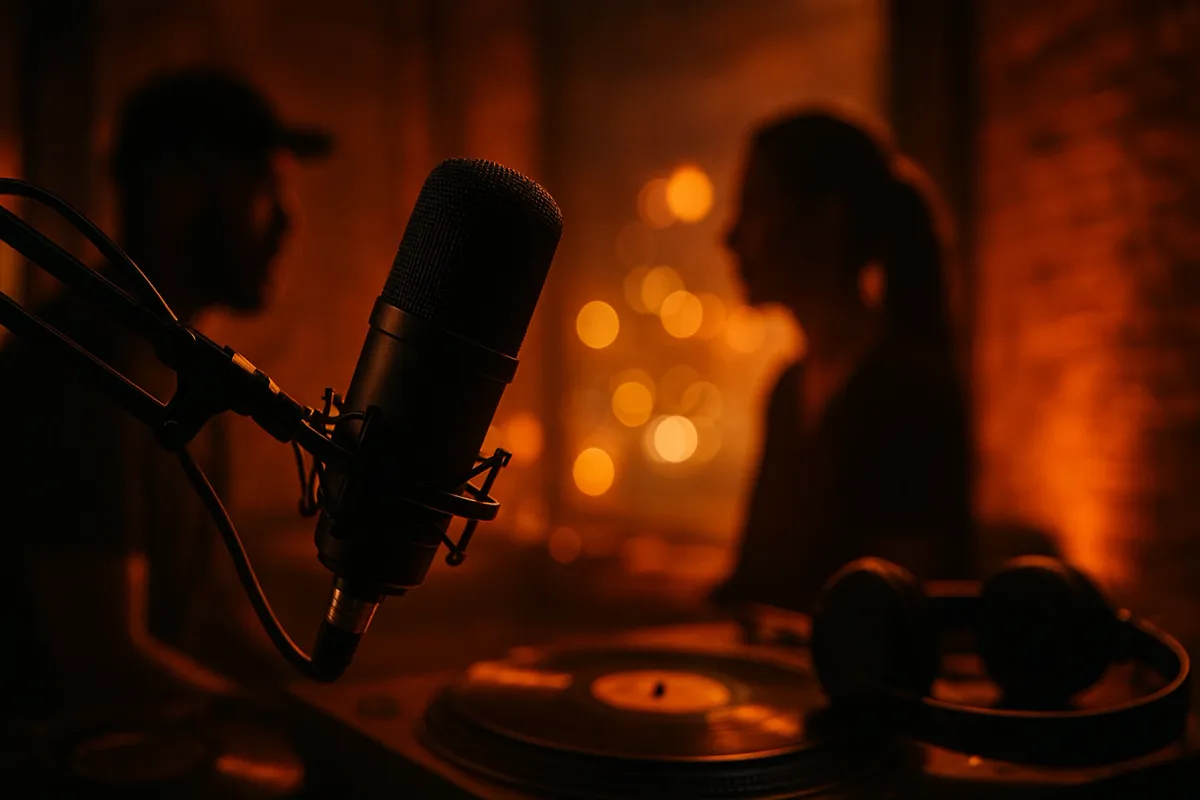 Des animateurs radio et DJs en direct à La radio